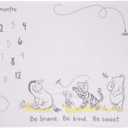 Disney Classic Winnie The Pooh, White, Grey & Lime Super Soft Milestone Baby Blanket, White, Grey, Lime, Charcoal