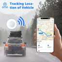 GPS Tracker for Vehicles, 2PCS Mini Hidden Vehicles Tracker with Magnetic Case, Work with Find My (iOS Only), No Monthly Fee, No Subscription (Black)
