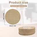 50pcs Round Burlap Placemats, 11.8in Reusable Jute Table Mats Heat Resistant Placemats Country Table Decor for Wedding Party Farmhouse Rustic Dinner Setting