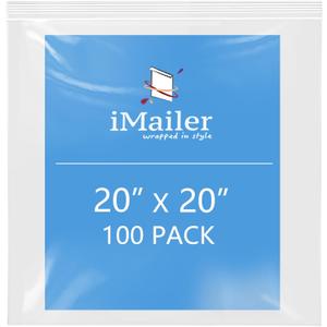20" x 20" 50 Pack 2 Mil Resealable Zip Bags