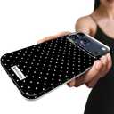 Compatible with iPhone 17 Pro Max Case, with Polka Dot Aesthetics Design Simple Case for Women Girl, Cute Fashion Soft TPU Slim Protection Phone Case for iPhone 17 Pro Max 6.9'' - Black