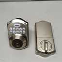 TEEHO TE011W Wi-Fi Keyless Entry Door Lock with Keypad - Smart Deadbolt Lock for Front Door with 2 Keys - Remote Control, Compatible with Alexa & Google, APP Unlock - Easy Installation - Satin Nickel