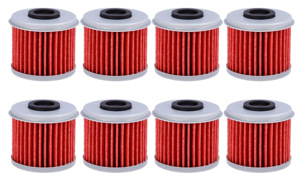 HF116 Oil Filter For ATV Honda TRX450R CRF250X CRF450X CRF250R CRF450R Motorcycle Replaces #15412-MEN-671(Pack of 8)