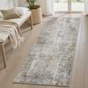6 x 9 Area Rugs for Living Room, Machine Washable Non Slip Rug Ultra Soft Low Pile Indoor Carpet Modern Abstract Rugs for Bedroom Office Room Dining Room Beside, Beige
