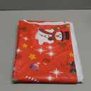 Halibutfly Table Cloth for Rectangle Table, Waterproof and Oil-Proof Vinyl Christmas Tablecloth, Wash-Free Tablecloth with Flannel Backing for Christmas Decoration (55110 Inches, Seats 8-10) (Red)