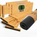 Adjustable Bamboo Drawer Dividers 6 Pack, Expandable Drawer Organizer for Kitchen, Bedroom, Bathroom and Dresser, Each Divider Expands from 12" to 17.5" Height 4.5  Free Mat Included in Package.