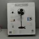 BLACK+DECKER 18-Inch Stand Fan with Pedestal Base, Height Adjustable Pedestal Fan with Remote and Touch Control Panel, Free Standing Fan with 90-Degree Oscillating and 3-Speed Settings, Black