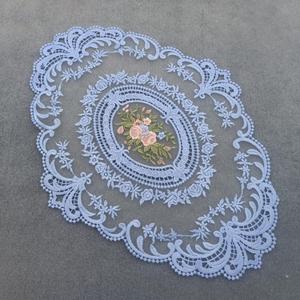 European Lace Placemats Embroidered Vintage Lace Coffee Table Cushions Dust Cover Filming Props Decorative Table Placemat,Pack of 6