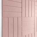 Large Cork Board Alternative - 12-Pack Felt Wall Tiles with Safe Removable Adhesive Tabs, Cork Wall Tiles Bulletin Board Home Office Essentials - Pink