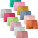 Sladatona Soft Girls Boyshort Panties Cotton Briefs Kids Underwear, Size 8Y