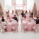 sancua Round tablecloth 90 Inch Diameter, 8 Pack - Circle Polyester Fabric Table cloth for Wedding Christmas Party Reception Banquet Birthday, Washable Formal Table Cover (Fit 30-72 Inch Tables), Pink