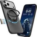 TORRAS 360 Magnetic Stand for iPhone 17 Pro Max Case, [Fit for MagSafe] [4X Military-Grade Protection] Slim Case for iPhone 17 Pro Max 6.9", Translucent Obsidian Black, Ostand O3 Fitness Series