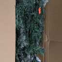 7.5FT Pre-lit Snow Flocked Christmas Tree Spruce with Remote Control, 600 Warm White Multi-Color Lights, Artificial Hinged/Feel Real/Realistic for Home, Holiday Decoration Dual Color LED