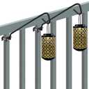 2 Packs 11 Inch Fence Deck Hook Rail Hanging Mounting Kit Heavy Duty Bird Feeder Hook Decorative Hanger for Bird Feeders Planters Suet Baskets Lanterns on Balcony Porch Railing Fence