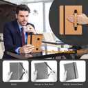 DTTO for iPad Mini 7th (A17 Pro) 2024/iPad Mini 6th Generation Case 2021 8.3 Inch, Premium Leather Business Folio Stand Cover for Mini 7/6 with Pencil Holder-Multiple Viewing Angles, Black