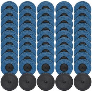 50 Pcs 3 Inch Flap Discs 60 Grit T27 Flap Sanding Disc High Density Zirconia Grinding Wheels Sanding Disc for Metal Wood Stainless Steel Finishing and Angle Grinder Rust Removal
