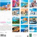 10 x Graphique 2024 Greek Isles Wall Calendar | 12 x 12 | Thick Paper | Home & Office Organizer | Large Monthly Grid | 3 Languages & Marked Holidays | 4 Month Preview Page for 2025