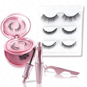 5 magnetic eyelash sets, including a mirror, eyeliner, and tweezers, reusable, easy to clean, no glue needed, easy to wear, natural look suitable for travel, work, and parties (Fashion style)