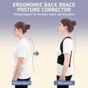Posture Corrector for Women and Men, Full Back Brace Posture Support, Adjustable Shoulder Straightener, Breathable Back Straightener for Upper Back, Lower Back and Waist Support Black, Small
