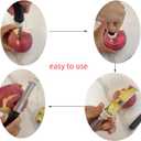 2 Pcs 2 in 1 Apple Corer and Peeler,Fruit Core Extractor Tool,Suitable For Apples, Pears, Bell Peppers, And Cakes - Green Corer,Durable Apple Corer Remover(Black)