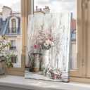 Rustic Farmhouse Floral Canvas Wall Art, White Pink Daisy Print 16x24in
