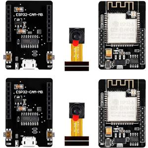 HiLetgo 2pcs ESP32-CAM Camera Module ESP32-S OV2640 2MP Camera Development Board + Micro USB to Serial Port CH340C 4.75V-5.25V Wireless WiFi Bluetooth with TF Card Slot for Arduino Raspberry Pi
