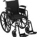 Drive Medical Cruiser III Light Weight Wheelchair, Desk Arms, 20 Inch,  42"D x 28"W x 35"H