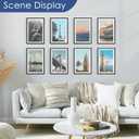 PEALSN 12x18 Picture Frame Set of 6, Display Pictures 11x17 with Mat or 12x18 without Mat for Wall Mounting Display, Poster Frames Collage for Wall Decor, Black.