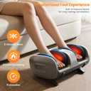 Foot Massager, Electric Shiatsu Foot and Leg Massager with Heat and Cooling, Deep Kneading Foot Massage Vibration , Adjustable Mode & Intensity, Timer Auto Shut-Off, Home Relaxation Gift for Men Women