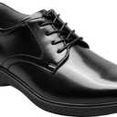 Nunn Bush Men's PRO Plain Toe Oxford with KORE Slip Resistant Comfort Technology, Black, 10.5 Wide