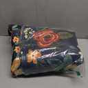 DUKINO 4x6 Area Rug, Lightweight Non Slip Washable Floral Rug, Indoor Low Pile & Non-Shedding Boho Design Rugs for Bedroom, Living Room, Dining Room, Dark Blue