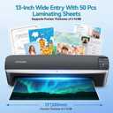 13 inch 4-Roller Laminator Machine, 3-10 Mil 60-Second Warm-up A3 Commercial Laminating Machine with 50 Sheets, LOTHANEK Heavy Duty Thermal Machine for Home, School Office Teacher Use