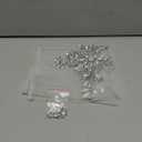 17x38cm Sew on Sequin Rhinestones Belt Crystal Appliques Designs Sewing Patch for DIY Costume Dress (Silver)