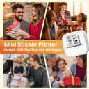 Print Pods Mini Sticker Printer, Sticker Printer, Mini Printer for Study Notes, DIY, To-do List, Mini Thermal Printer Compatible with iOS & Android, M02L Print Pods Mini Printer for Students
