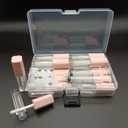 Mini Lip Gloss Tubes Empty With Wand Diy Lipgloss Making Kit For Small Businesses Pink Cute Containers Empty Lip Balm Tubes16PCS