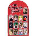 CroBlissful 27 x 16 Inch Graduation Photo Board Picture Frames Wall Decor Collage Display Red Felt Board for 4 x 3 Inch Photo DIY Picture Holder 2026 Graduation Party Decorations