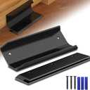 Lock Door Brace, Double Safety Protection French Security Door Brace, Residential Door Lock Barricade, Black-Door Barricade Security Lock Door Brace Fits Blemished Door, Standard Doors, French Doors