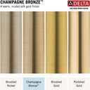 Delta Albion Brushed Gold Bathroom Faucet 3 Hole, 8 Inch Widespread Bathroom Sink Faucet for Vanity, Metal Push-Pop Drain Assembly, Champagne Bronze 35855LF-CZ