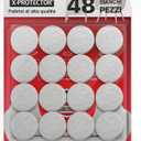 Felt Furniture Pads X-PROTECTOR - 48 Premium Felt Pads Floor Protector - Chair Felts Pads for Furniture Feet Wood Floors - Best Furniture Pads for Hardwood Floors - Protect Your Hard Floors! (White) (48 PCS 1" White, Round)