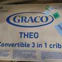 Graco Theo 3-in-1 Convertible Baby Crib - GREENGUARD Gold Certified, Converts to Toddler Bed & Daybed, Fits Standard Full-Size Baby Crib Mattress, 4 Adjustable Mattress Heights (White)