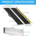 4FT Portable Wheelchair Ramp, Non-Slip Aluminum Folding Handicap Ramp, 800 LBS Capacity Door Threshold Ramps for Home Steps, Scooter Ramps for Car, Doorways, Curbs, Stairs, Cart, Wheel Chair Ramp Step