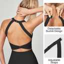 Heathyoga Tennis Dress with Built in Shorts and Bra Athletic Dress for Women Summer Cut Out Twisted Golf Workout Dress (Black, XXL)
