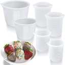 Palksky Silicone Melting Cups Set, 6PCS Chocolate Melting Pots (250ml1L), Heat Resistant Pouring Cups for Candy, Butter & Chocolate, Reusable Baking Tools for Dipping, Decorating & DIY Molds