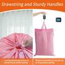 Polecasa Extra Heavy Duty Large Laundry Bag with Sturdy Handles and Drawstring Closure, 28 x 36 inches Durable Storage Bags for Basket, Hamper, College, Dorm, Travel, Pink