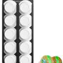 Tastyle Magnetic K-Pod Organizer for K Cup Coffee Pods. Self-Magnetic Coffee Pod Holder and Storage, Suitable to be Mounted on Iron Surfaces - Refrigerator (Black)