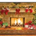 CYLYH 10x8ft Christmas Photography Backdrops Child Christmas Fireplace Decoration Background for PhotoChristmas Party Background