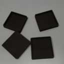 Non Slip Furniture Pads- 2.5"x2.5" Square Anti Skid Caster Cups Furniture Coasters, Anti-Sliding Grippers Floor Protectors for Furniture Bed, Couch, Chair Leg, Brown(Set of 4)