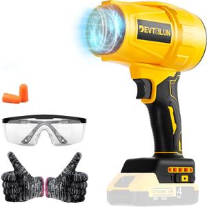 Electric Cordless Leaf Blower for Dewalt 20V Battery,125MPH Brushless Handheld Leaf Blowers Battery Powered,Turbo Jet Dust Air Blower for Patio Cleaning,Lawn Care(No Battery)