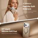 TORRAS Ostand Q3 Silicone for iPhone 17 Pro Max Case, Fit for MagSafe, 360 Spin Kickstand Holder, Soft Liquid Silicone Cozy Grip, Camera Control, Protective Case for iPhone 17 Pro Max, Dune Beige