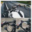 KEMIMOTO Premium Billet Aluminum Motorcycle Mirrors, 7/8'' Handlebar Mount, Compatible with E-Bikes, Scooters, ATVs, and UTVs